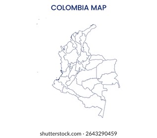 Mapa da Colômbia. Mapa detalhado da Colômbia. América do Sul.