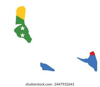 Outline of the map of Comoros