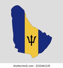 Mapa de esquema del país de Barbados. Ilustración del vector