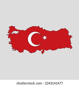 Mapa de esquema del país Turquía. Ilustración del vector