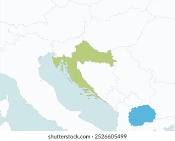 Outline of the map of Croatia, Macedonia