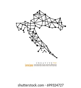 outline map of  Croatia. vector illustration.