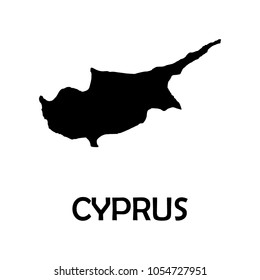 Outline map of Cyprus. Isolated vector illustration.
