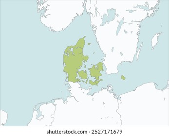 Outline of the map of Denmark