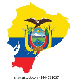 Umriss der Karte von Ecuador