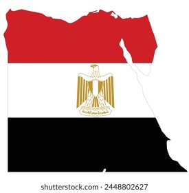 Outline of the map of Egypt with regions