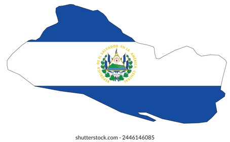 Outline of the map of El Salvador