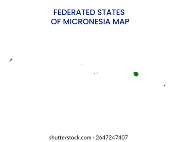 Mapa da Micronésia. Mapa detalhado dos Estados Federados da Micronésia. Oceânia