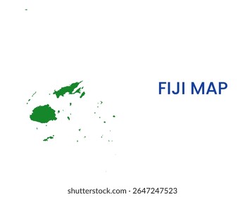 Outline map of Fiji. High detailed map of Fiji. Oceania