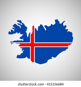 Iceland Outline Map Country Shape National Stock Vector (Royalty Free ...