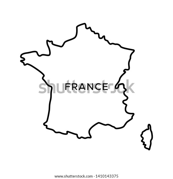 Outline Map France Vector Design Template Stock Vector (Royalty Free ...