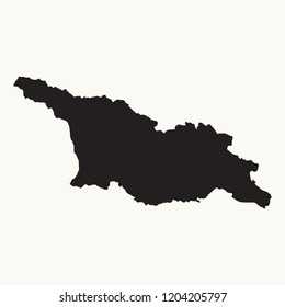 Outline map of Georgia. Isolated vector illustration.
