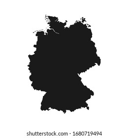 Outline map of Germany. Isolated vector illustration. svg