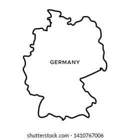 Outline Map Of Germany Vector Design Template. Editable Stroke