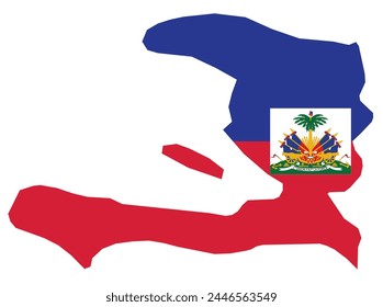 Outline of the map of Haiti