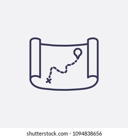 Outline map icon illustration,vector location sign symbol