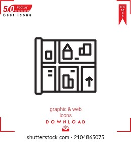 Outline map Icon. map icon vector isolated on white background. Graphic design, material-design, Best sellers 2022 icons, mobile application, UI UX design, EPS 10 format vector