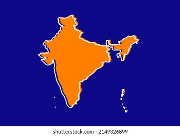 2,240 India blue outline map Images, Stock Photos & Vectors | Shutterstock