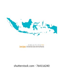 outline map of Indonesia. vector illustration.