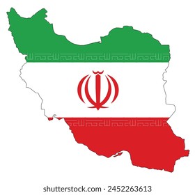 Outline of the map of Iran