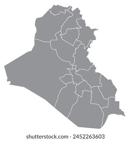 Outline of the map of Iraq