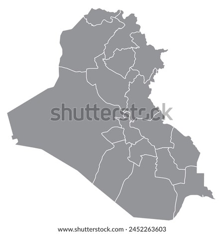 Outline of the map of Iraq