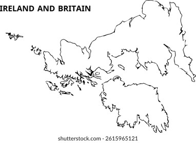 An outline map of Ireland and Britain