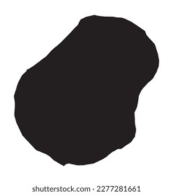 Outline map of the island of Nauru set over a white background