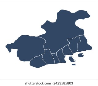 Outline map of Kobe city