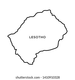 Outline Map Lesotho Vector Design Template Stock Vector (Royalty Free ...