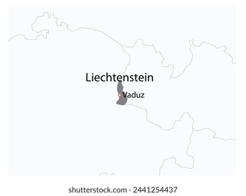 Outline of the map of Liechtenstein with regions