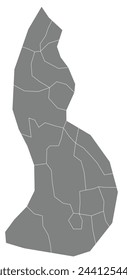 Outline of the map of Liechtenstein with regions