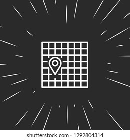 Outline map location icon illustration isolated vector sign symbol