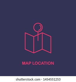 Outline map location icon.map location vector illustration. Symbol for web and mobile