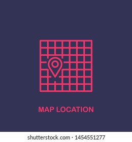 Outline map location icon.map location vector illustration. Symbol for web and mobile