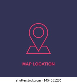 Outline map location icon.map location vector illustration. Symbol for web and mobile