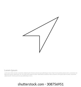 Outline Map Location Marker Icon, Vector Illustration, Flat pictogram icon
