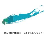 Outline map of Long island