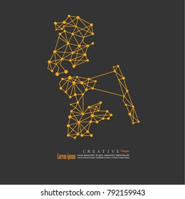 outline map of Macau. vector illustration.