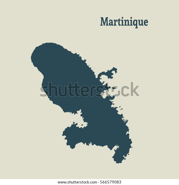 Outline Map Martinique Stock Vector (Royalty Free) 566579083 | Shutterstock