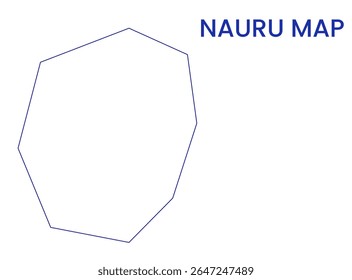 Outline map of Nauru. High detailed map of Nauru. Oceania