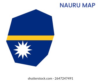 Outline map of Nauru. High detailed map of Nauru. Oceania