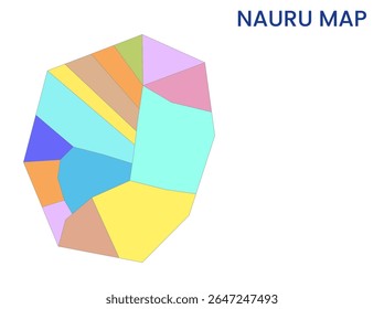 Outline map of Nauru. High detailed map of Nauru. Oceania