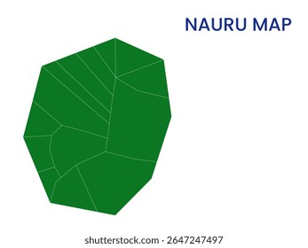 Outline map of Nauru. High detailed map of Nauru. Oceania