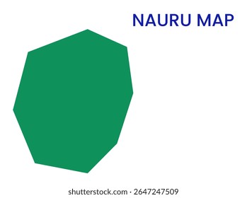 Outline map of Nauru. High detailed map of Nauru. Oceania