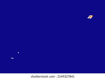 Outline map of Netherlands, stylized concept map of Netherlands. Orange map on blue background.