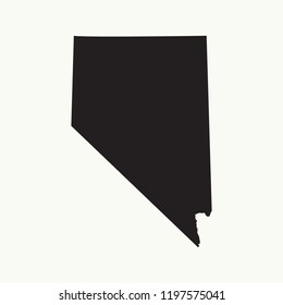 Outline map of  Nevada. Isolated vector illustration.