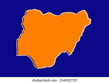 Outline Map Nigeria Stylized Concept Map Stock Vector (Royalty Free ...