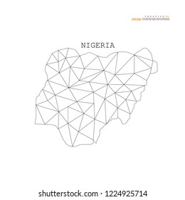 outline map of  Nigeria. vector illustration.