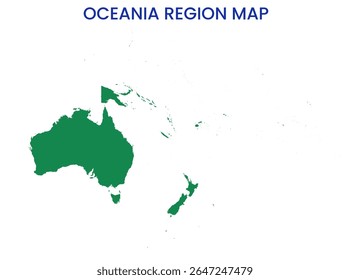 Mapa de contornos da Região da Oceânia. Mapa detalhado da Região da Oceânia. Oceânia